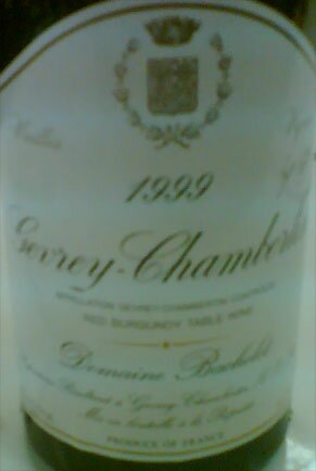 Gevrey-Chambertain “Vielles Vignes” Domaine Bachelet 1999