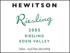 Hewitson Riesling 2005: Eden Valley, South Australia