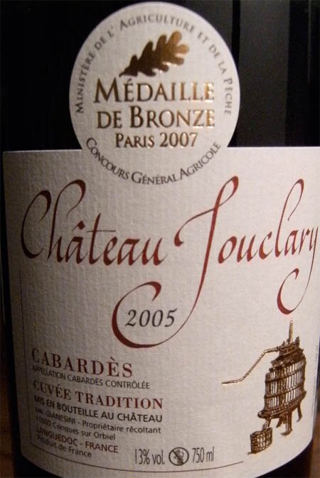 Chateau Jouclary Cuvée Tradition Cabardes 2005