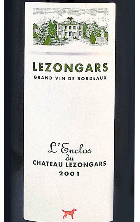 lenclos du chateau lezongars wine label